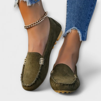 Women's Stitched Moccasin Loafers