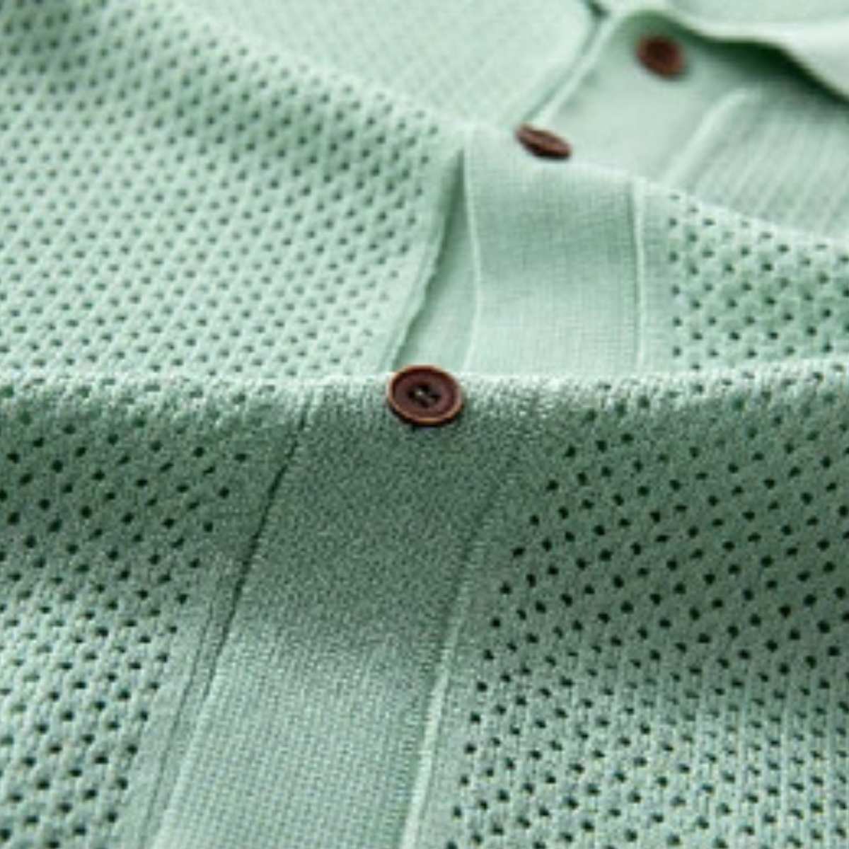 Men's Breathable Polo Shirt Knitted Summer Wear