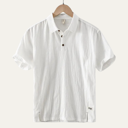 Montrose Men's Linen Polo Shirt Short Sleeve Casual