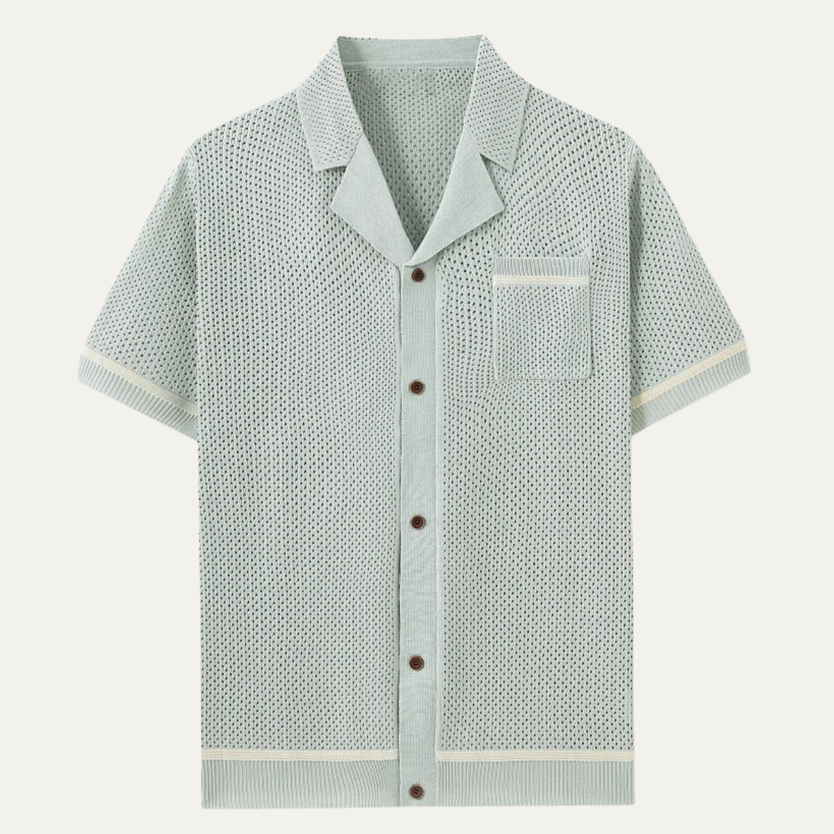 Men's Breathable Polo Shirt Knitted Summer Wear