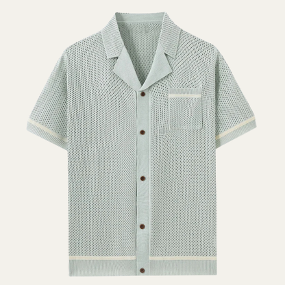 Men's Breathable Polo Shirt Knitted Summer Wear