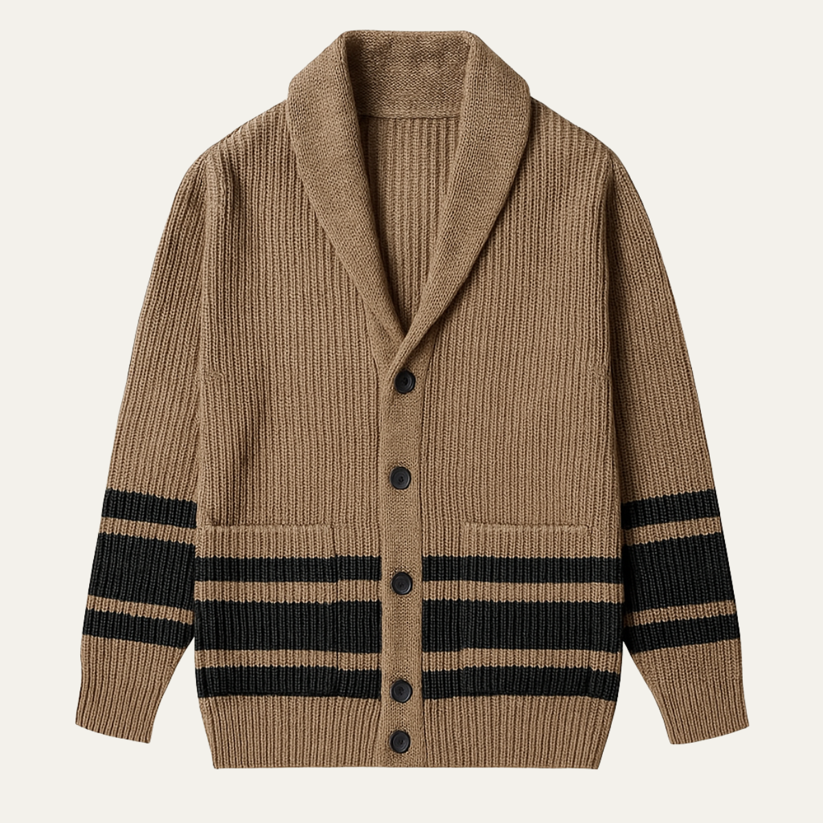 San Marino Men's Thick Knitted Cardigan Warm Lapel - Vonnera