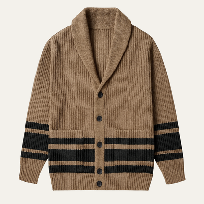 San Marino Men's Thick Knitted Cardigan Warm Lapel - Vonnera