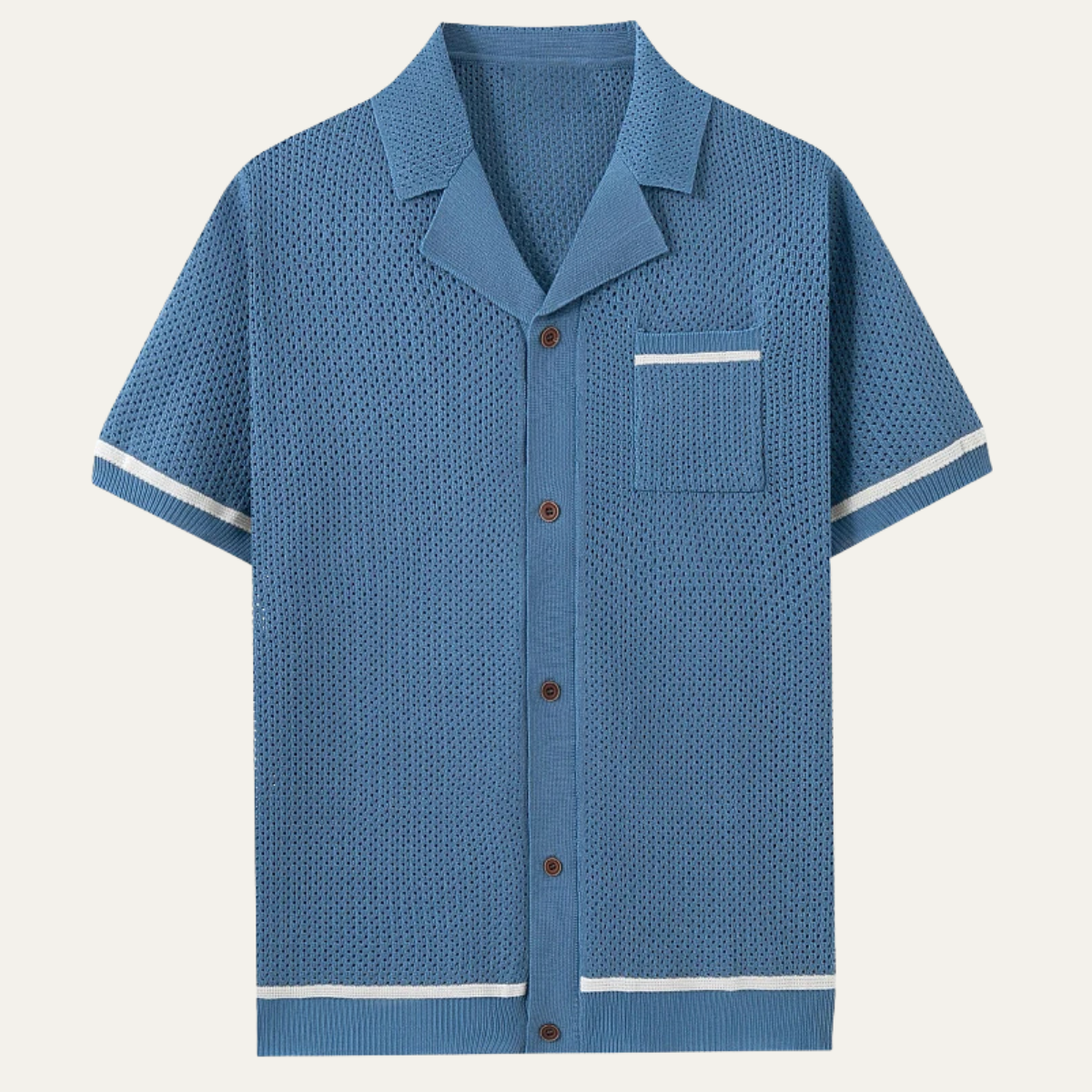 Men's Breathable Polo Shirt Knitted Summer Wear