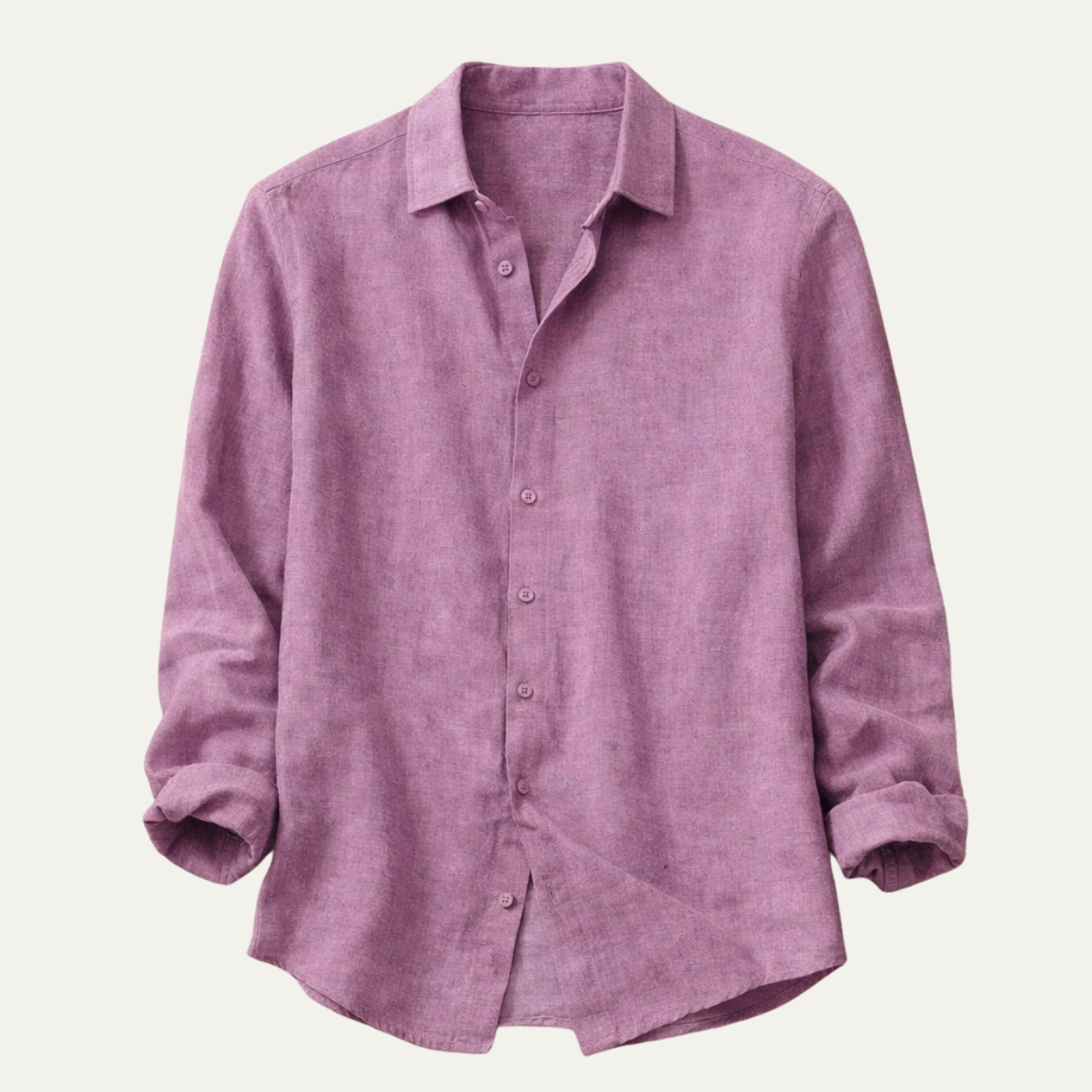 Men's Linen Cotton Shirt Lightweight Turn Down Collar - Vonnera