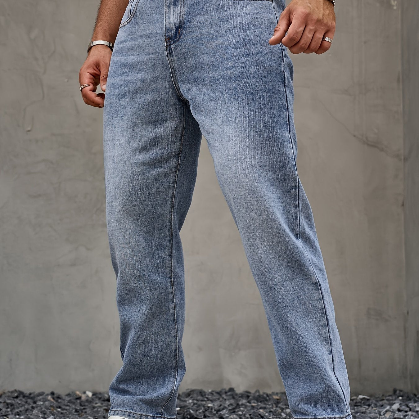 Straight Leg Denim Pants - Vonnera