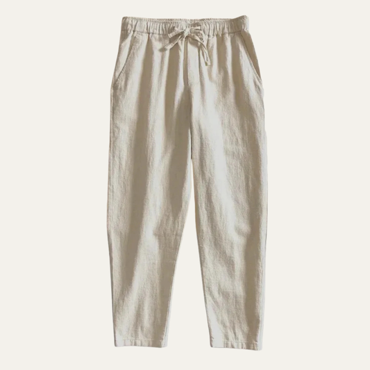 Men's Linen Jogger Pants Elastic Waist Lightweight - Vonnera