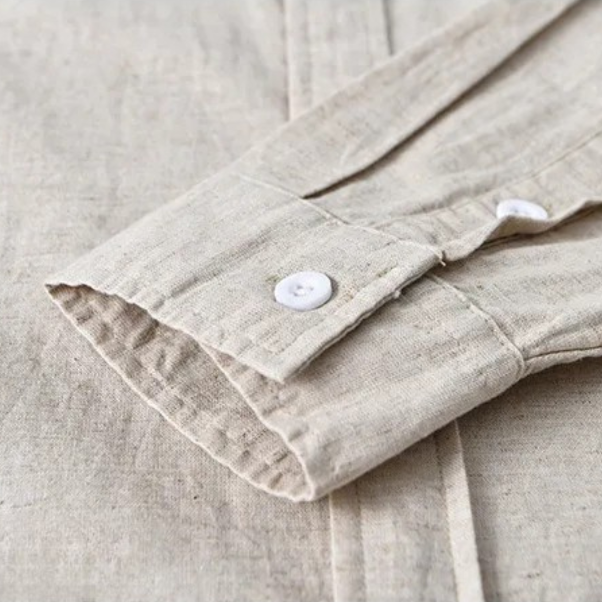 Men's Loose Fit Cotton Linen Shirt Mandarin Collar