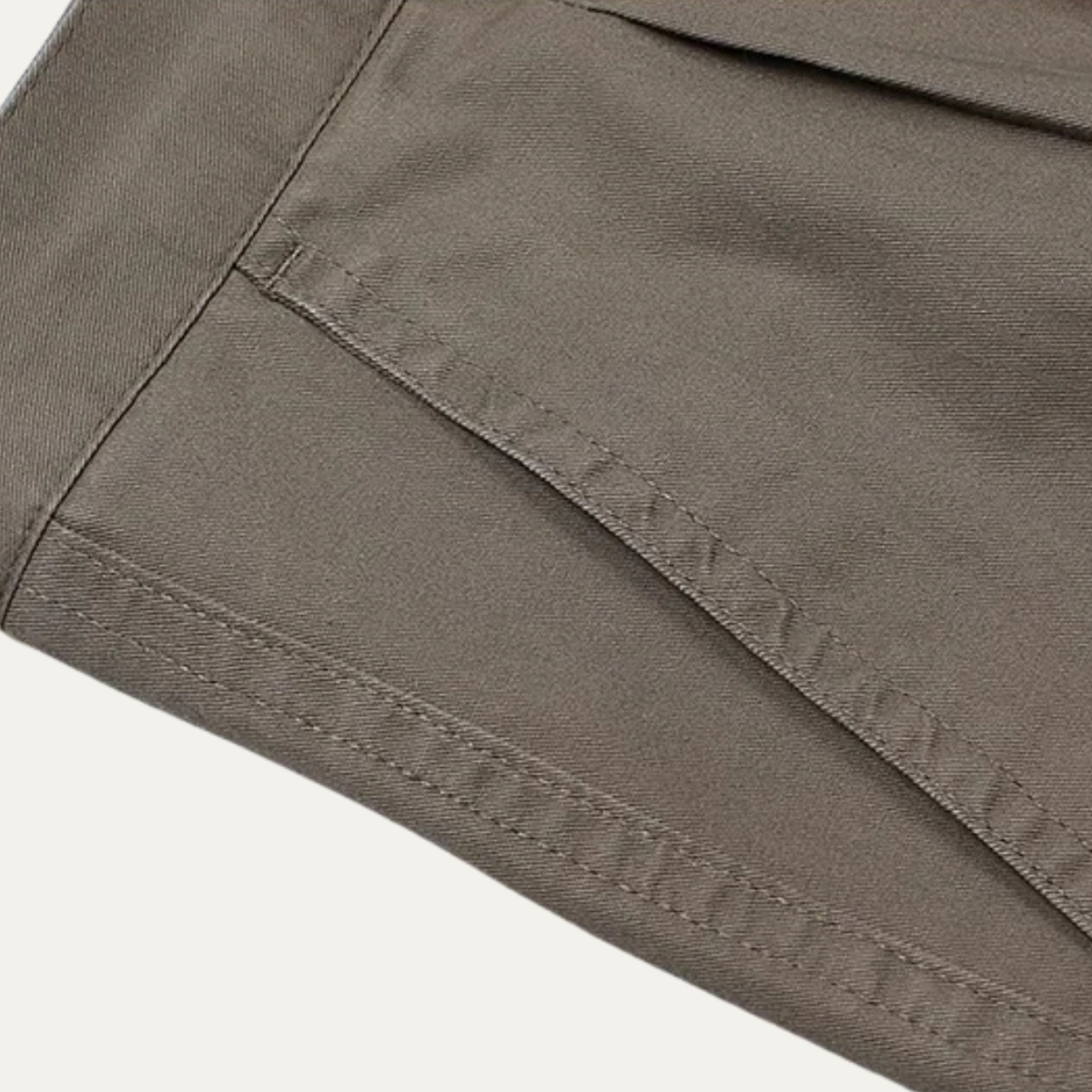Men's Classic Straight Leg Pants Double Pleated Cotton