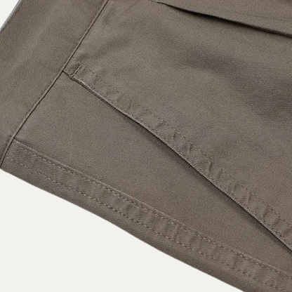 Men's Classic Straight Leg Pants Double Pleated Cotton