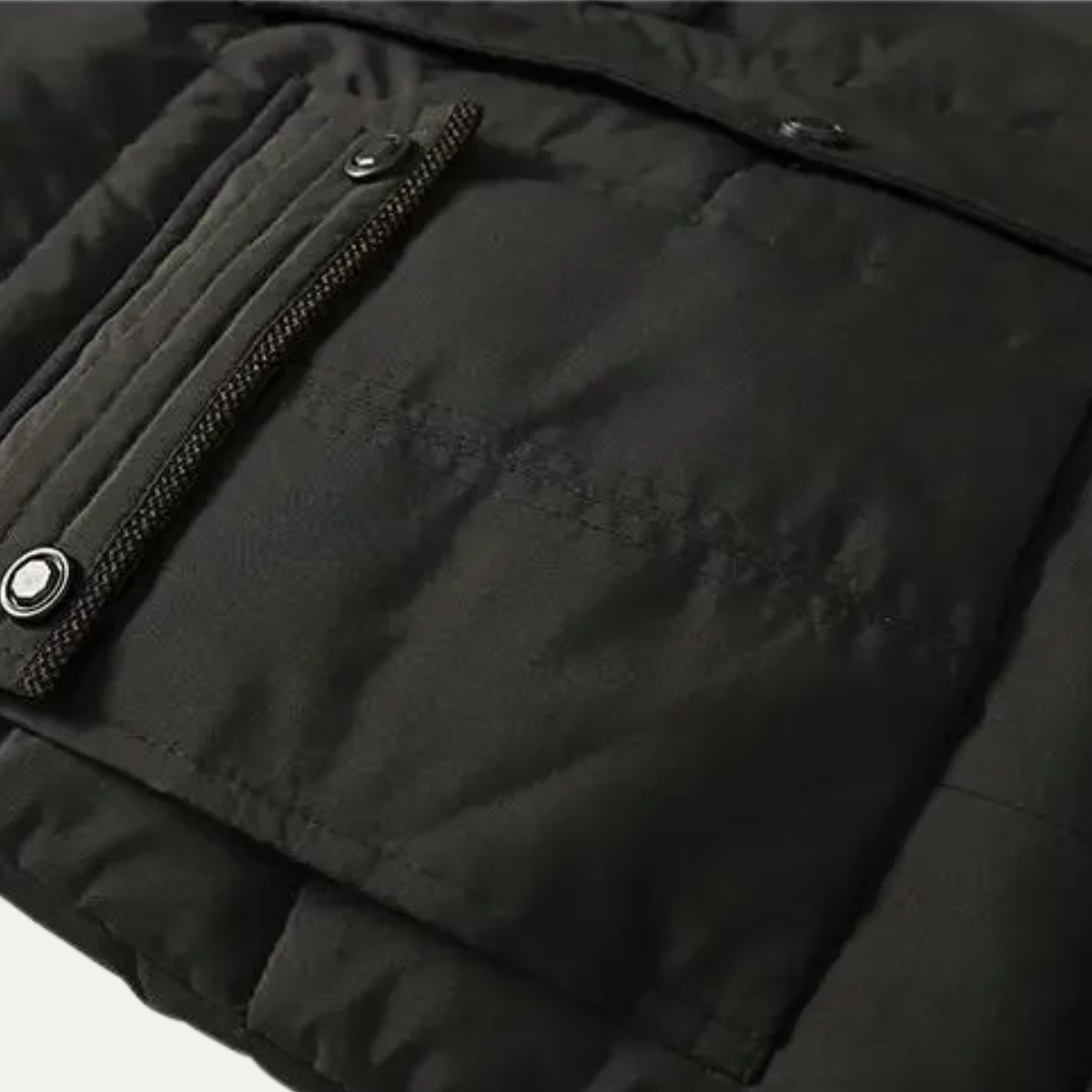 Men's Hooded Fur Parka Jacket