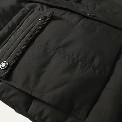 Men's Hooded Fur Parka Jacket