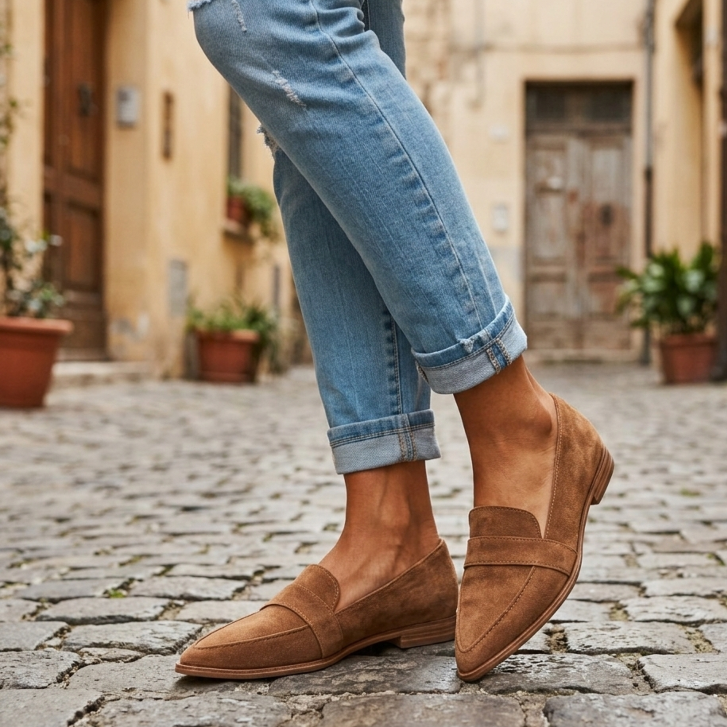 Women’s Pointed Toe Loafers Slip On Flat Dress Shoes