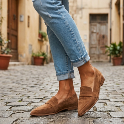 Women’s Pointed Toe Loafers Slip On Flat Dress Shoes