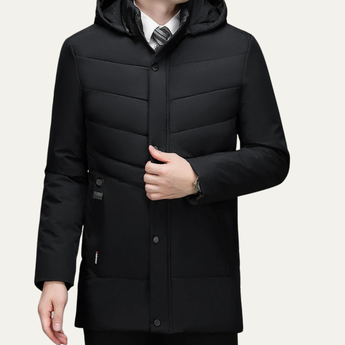Men's Winter Puffer Jacket Warm Hooded