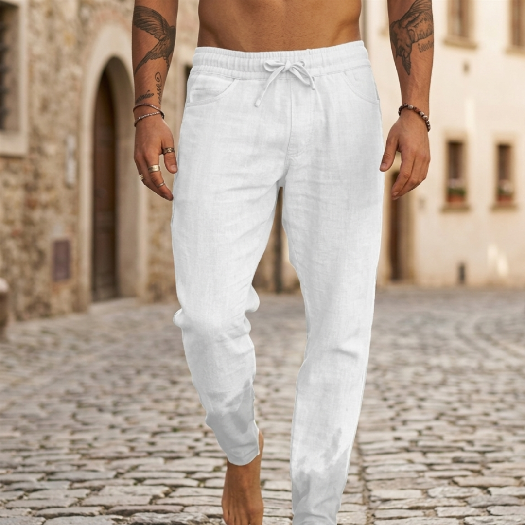 Men’s Casual Drawstring Jogger Pants Lightweight Relaxed Fit Trousers