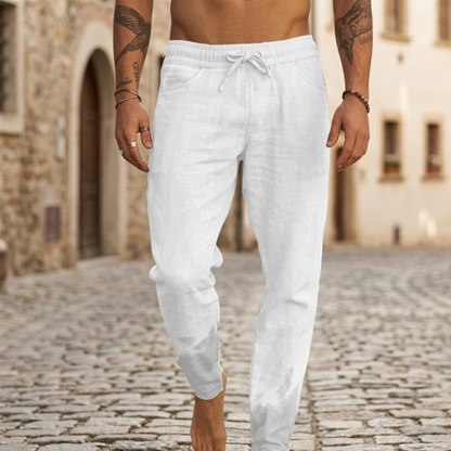 Men’s Casual Drawstring Jogger Pants Lightweight Relaxed Fit Trousers