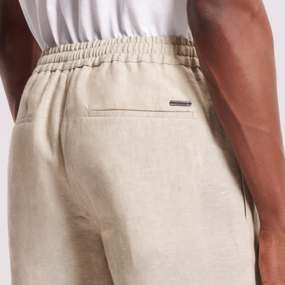 Linton Men's Linen Shorts Tailored Beige