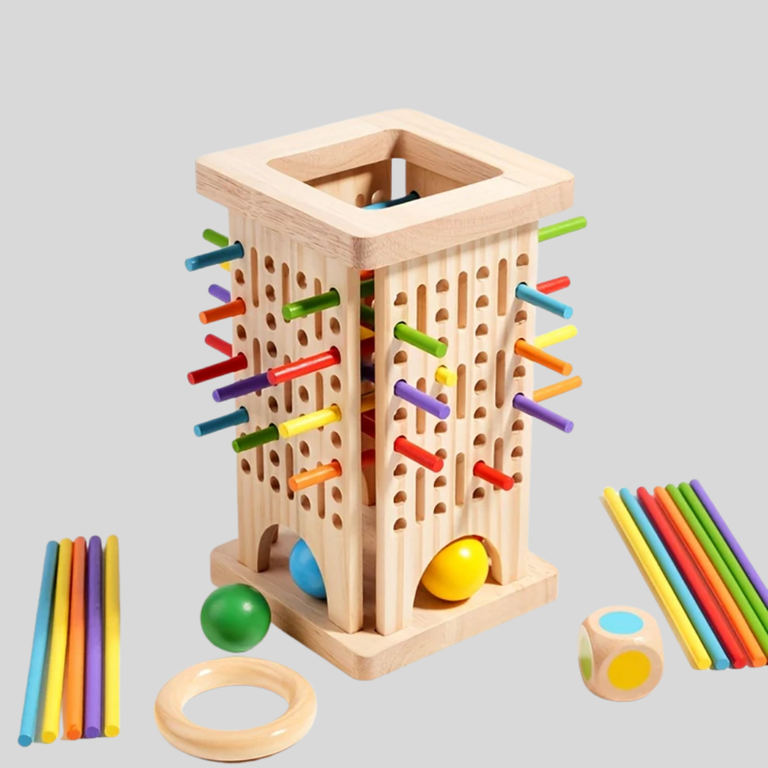 Wooden 3-In-One Game Stick