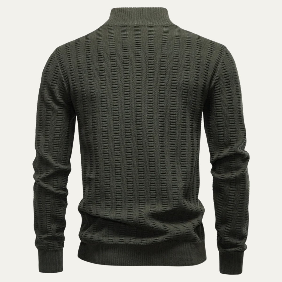Men's Quarter Zip Winter Sweater Knit