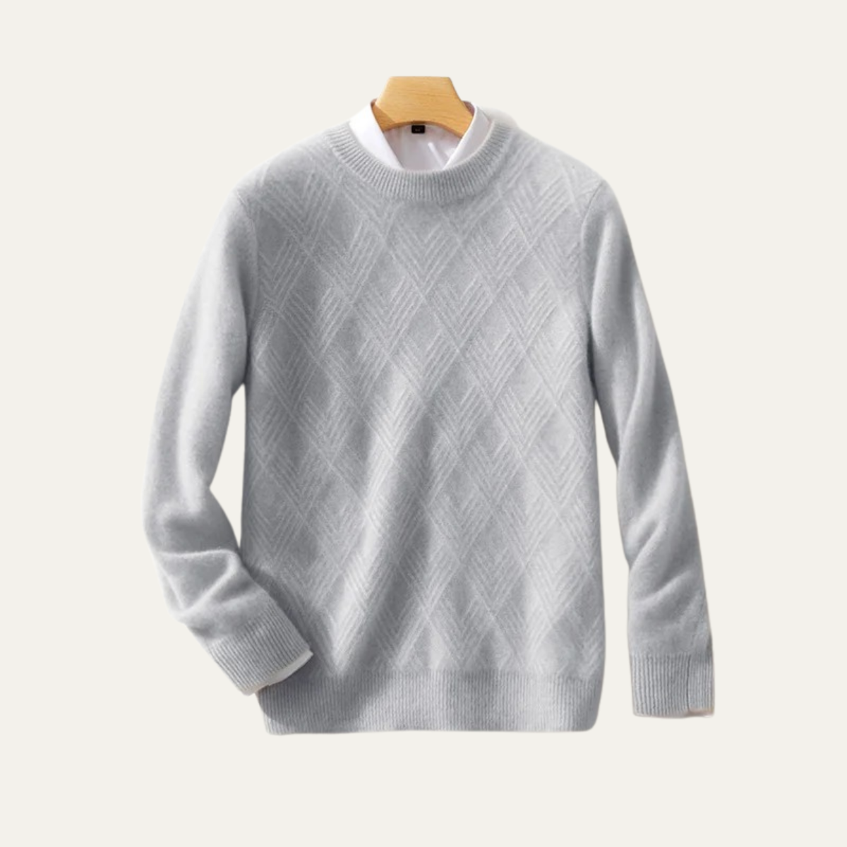 Men's Cashmere Sweater Warm Winter Beige