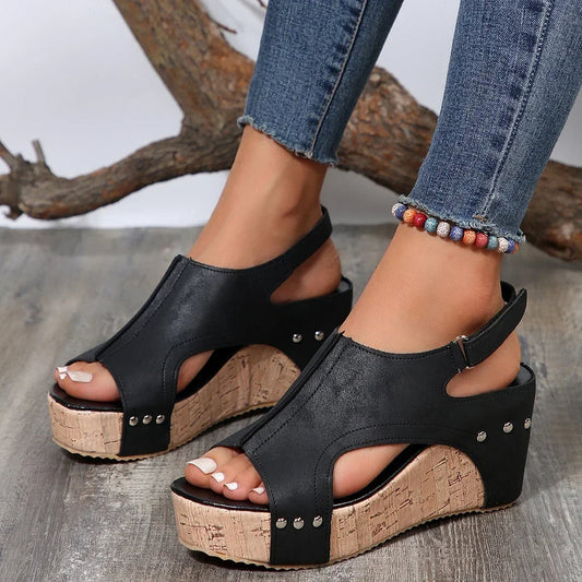 Women's Wedge Sandals Peep-Toe Comfortable - Vonnera