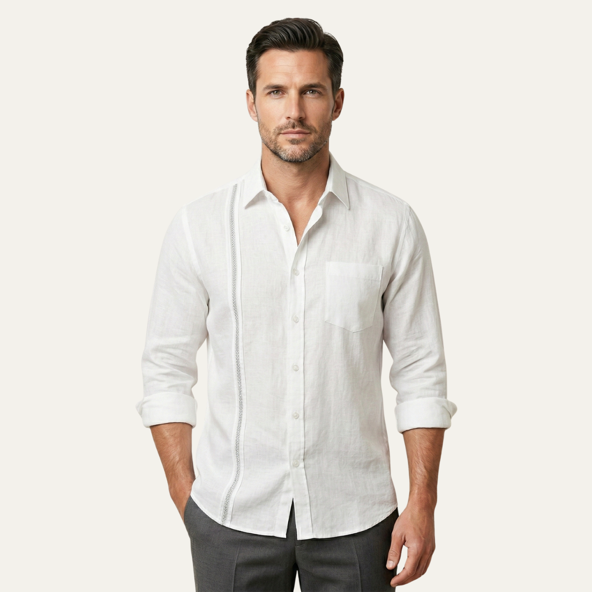 Men's Casual Beach Shirt Button Up