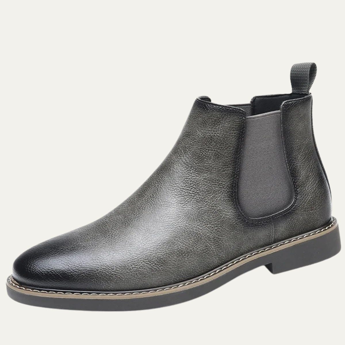 Vernaccia Men's Ankle Leather Shoes Pointed Toe Retro Style