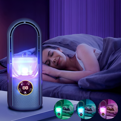 Compact Bladeless Table Fan Air Conditioner