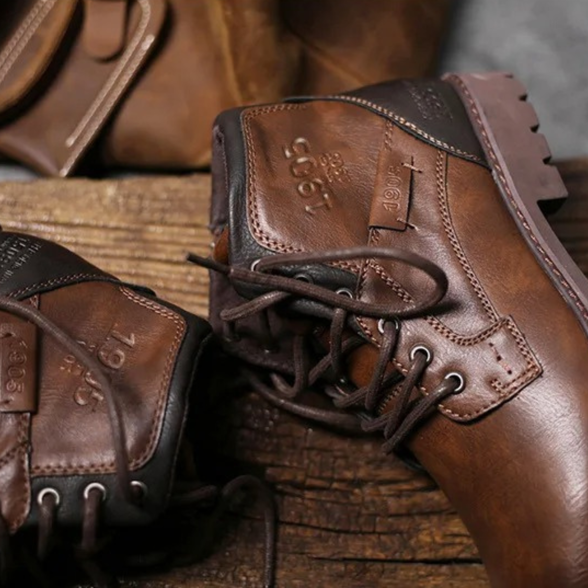 Men's Leather Combat Boots