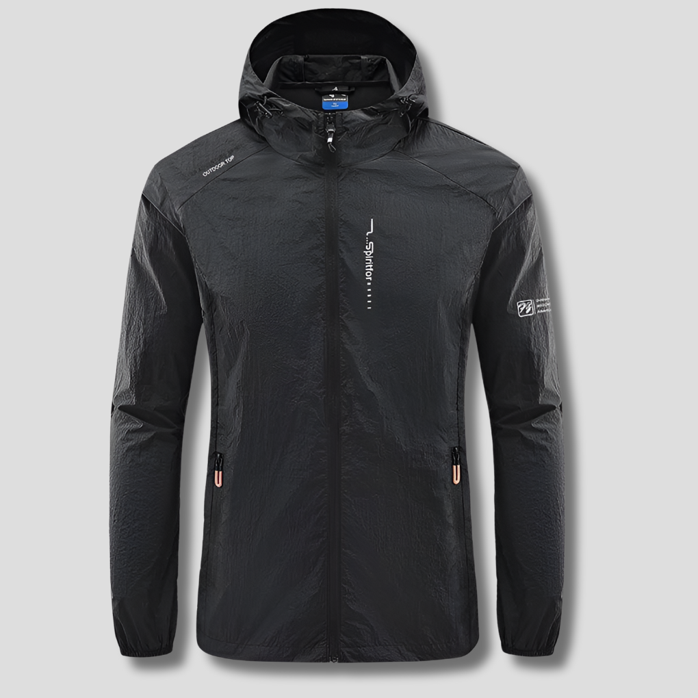 Men's Hooded Summer Jacket Waterproof Lightweight