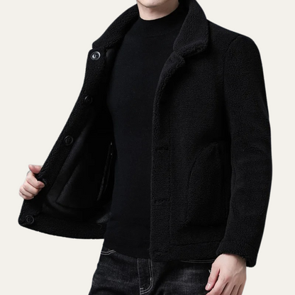 Men's Warm Fleece Jacket With Pockets