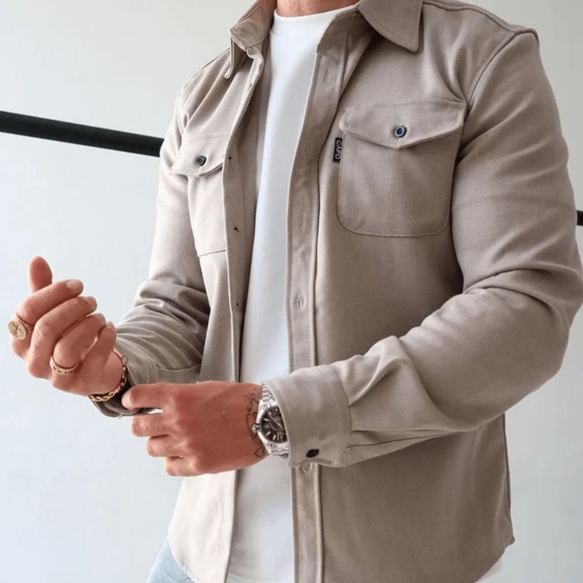 Men's Casual Shirt Jacket Overshirt
