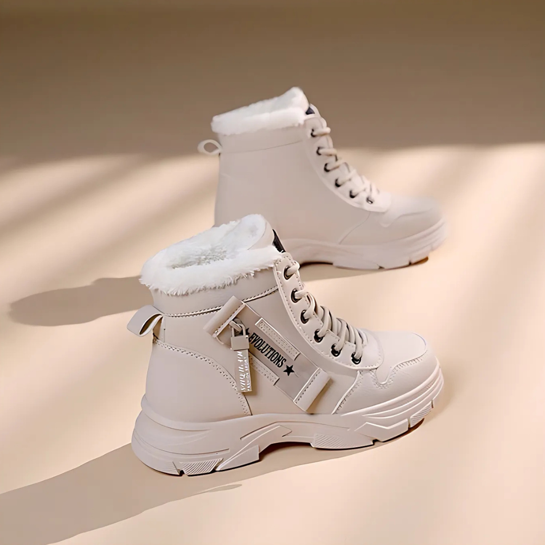 Women's High Ankle Lace Up Boots Lug Sole