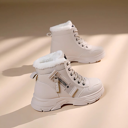 Women's High Ankle Lace Up Boots Lug Sole