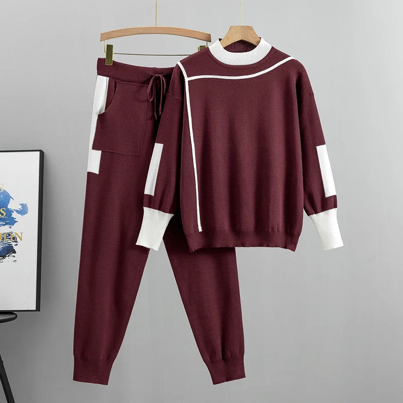 Women's 2-Piece Knitted Set Warm