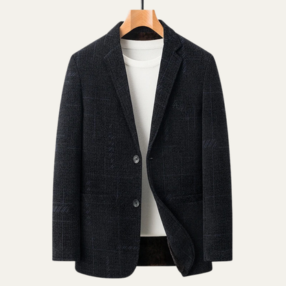 Men's Business Blazer Warm Fur Lining
