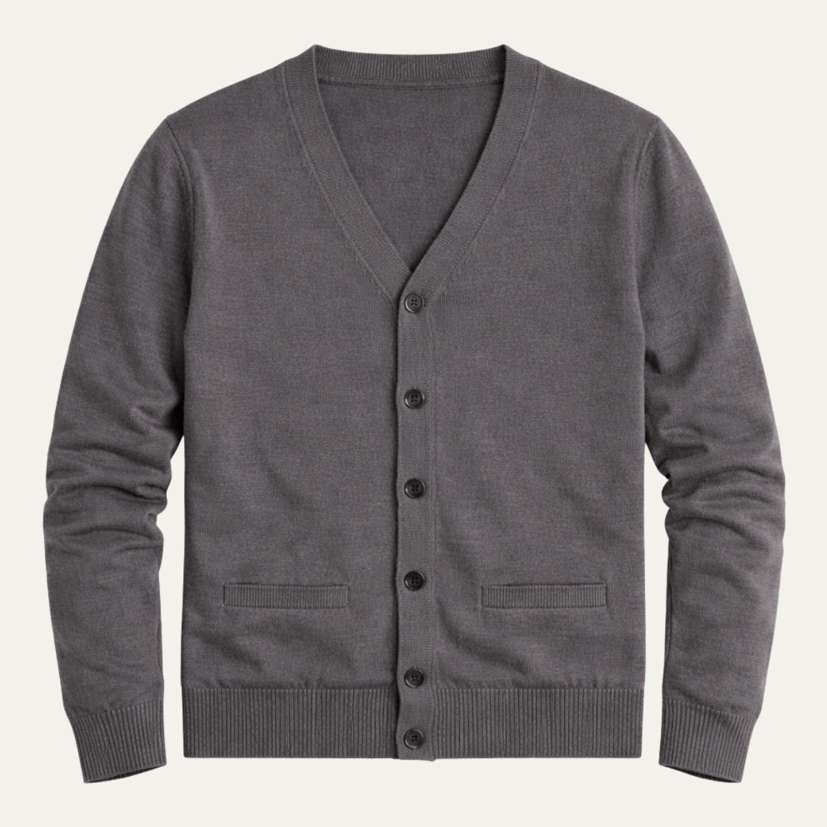 Men's V Neck Lightweight Knit Cardigan - Vonnera