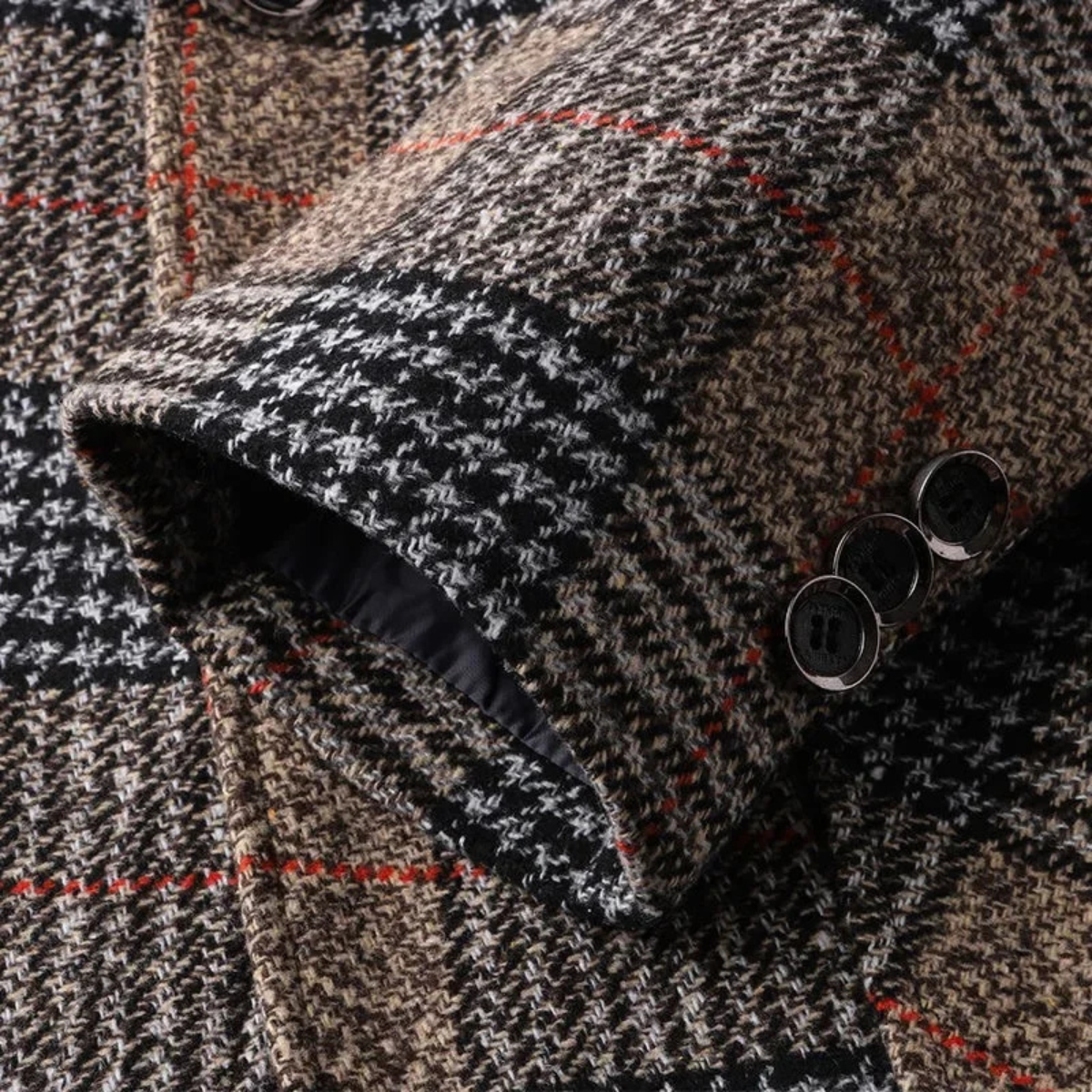 Men's Slim Fit Tweed Blazer Suit Plaid