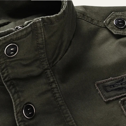 Men's Military Cargo Jacket Stand Collar