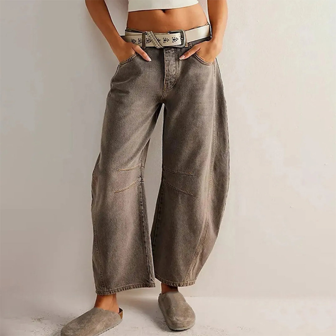 Barrel | Women's High Waist Barrel Leg Jeans Relaxed Fit Denim