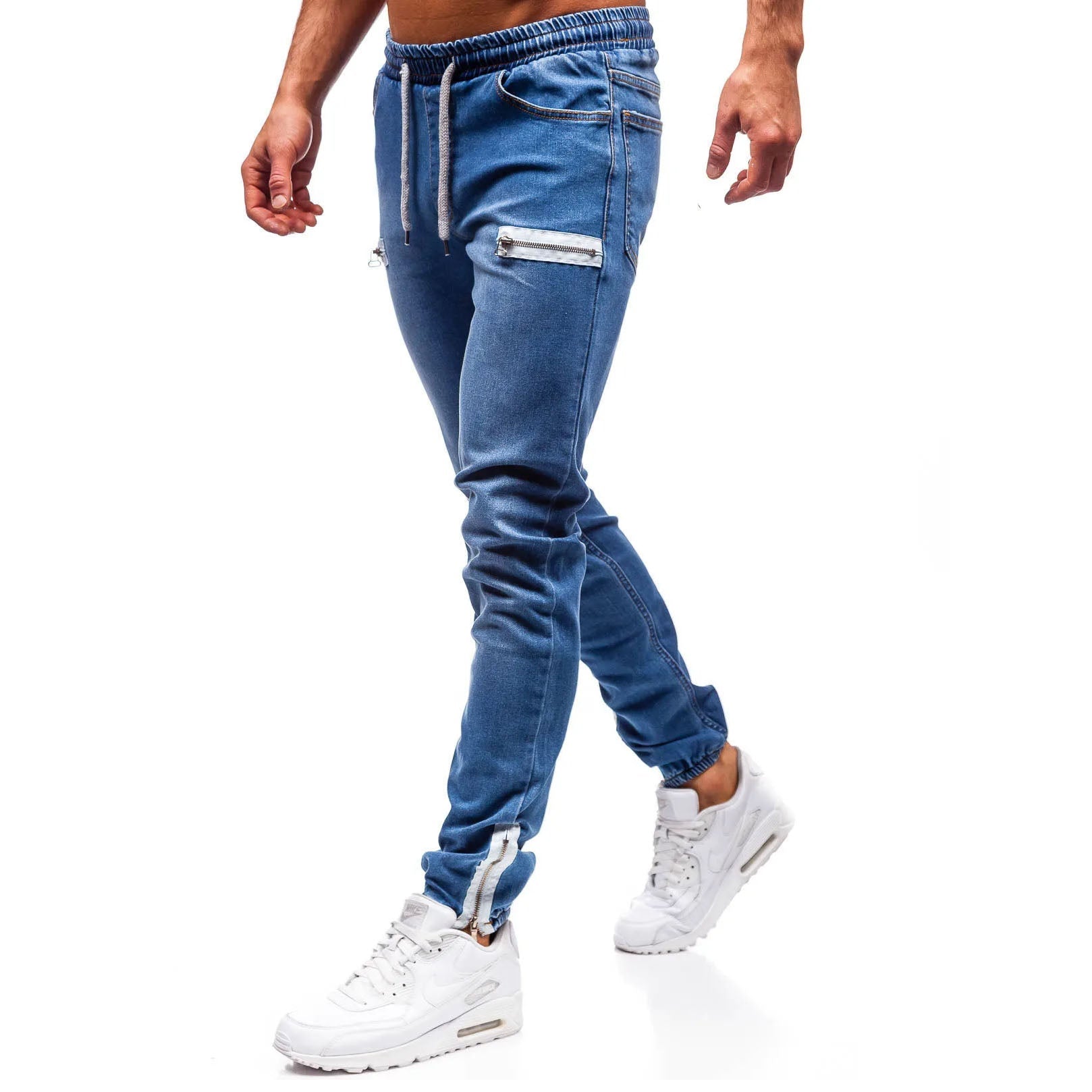 Men's Slim Fit Denim Joggers - Vonnera