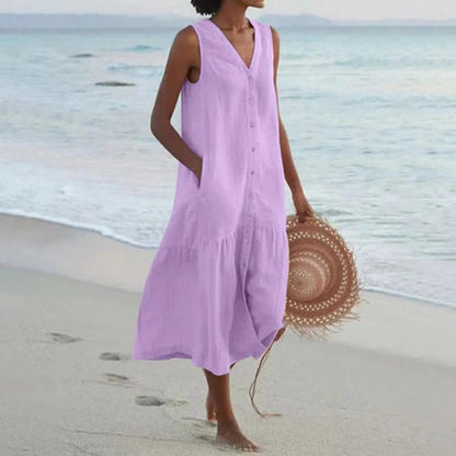 Women's V-Neck Dress Elegant Casual Wear