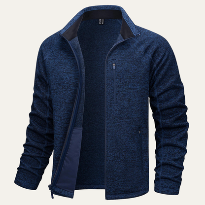 Men's Knitted Fleece Jacket Full Zip Warm