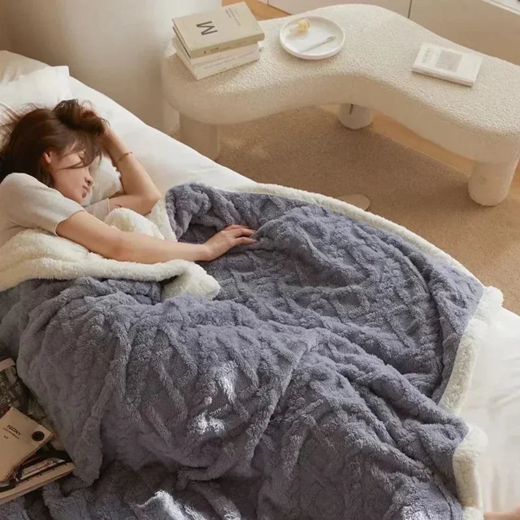 Plush Winter Throw Blanket Thick