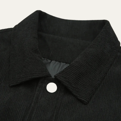 Men's Corduroy Jacket Loose Fit Button Up Coat