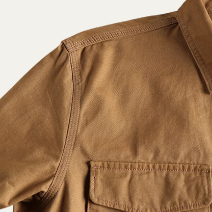 Men's Cotton Work Shirt Button Up With Pockets
