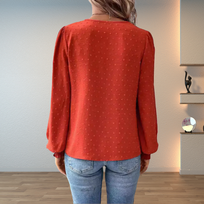 Women's Lace Blouse Guipure Panel