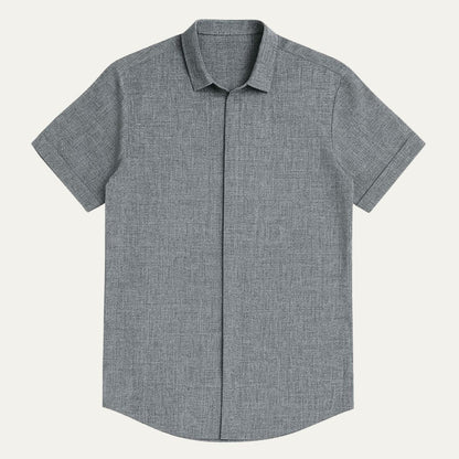 Lisbon Men's Linen Short Sleeve Shirt - Vonnera