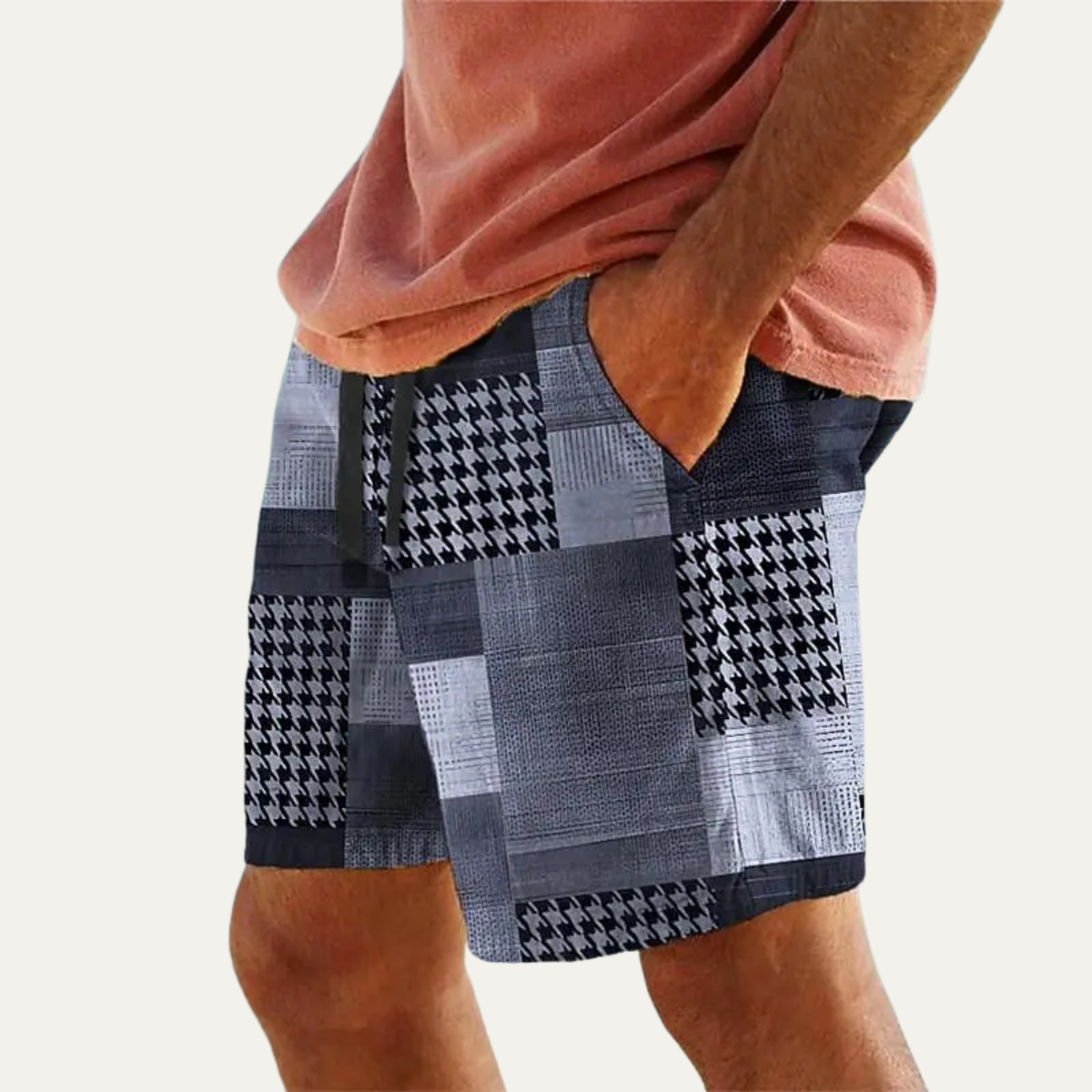 Men's Drawstring Shorts Colorful Cotton Casual Summer